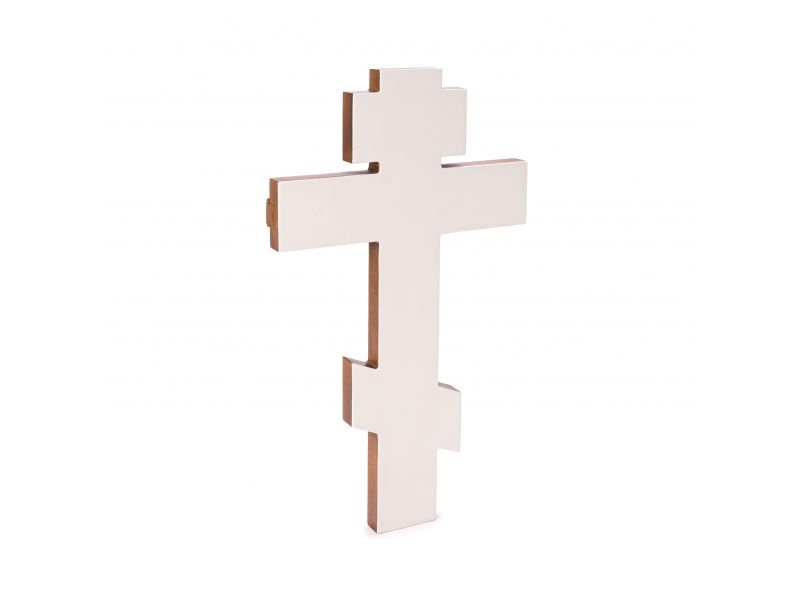 Russian Cross, smooth, with gesso