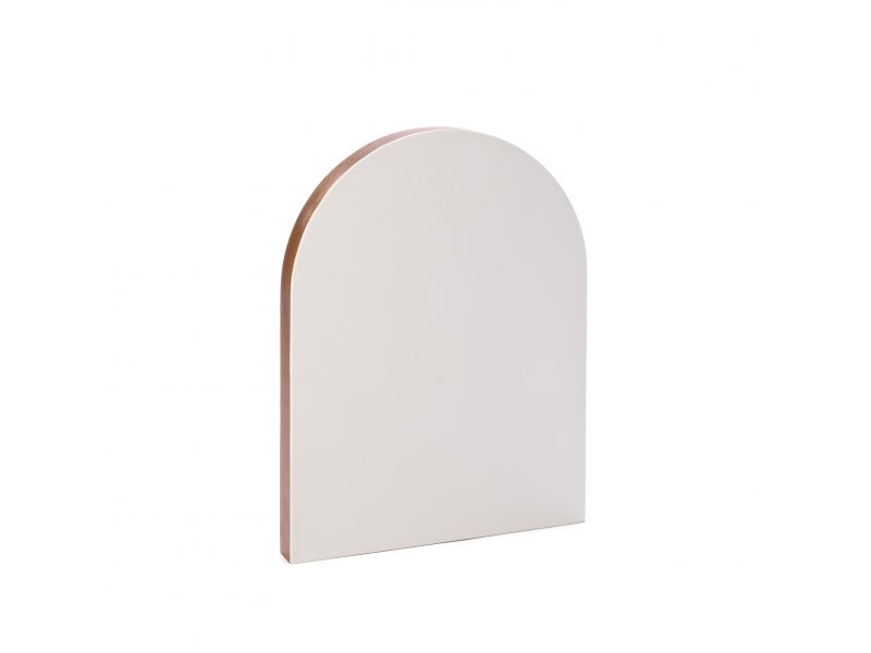 Poplar icon board, arched, smooth, with gesso