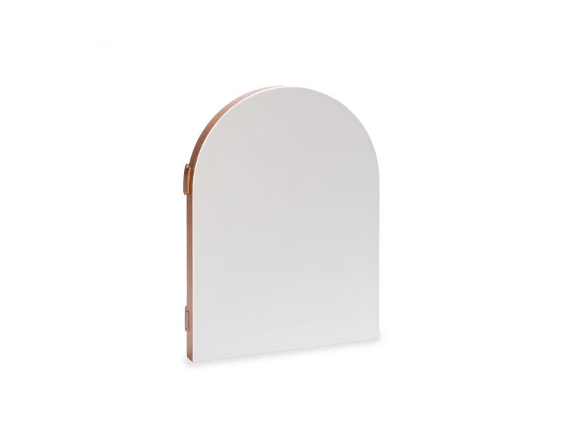 Poplar icon board, arched, smooth, wedges, with gesso