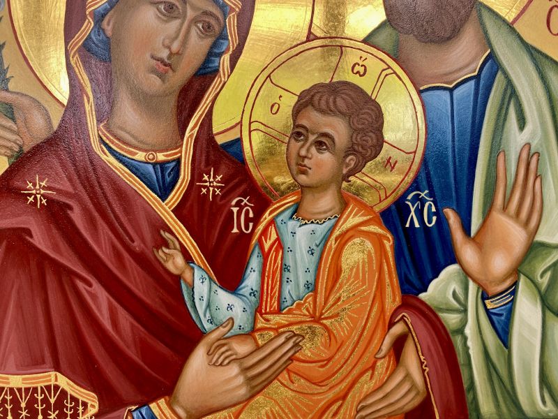 Ikone der Heiligen Familie, 35x33 cm glatt