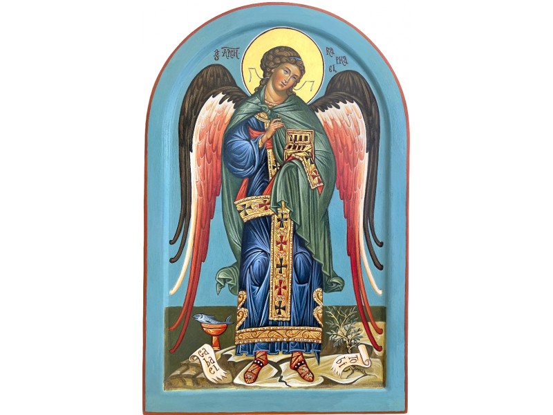 Archangel Raphael Icon 25x38 cm, painted