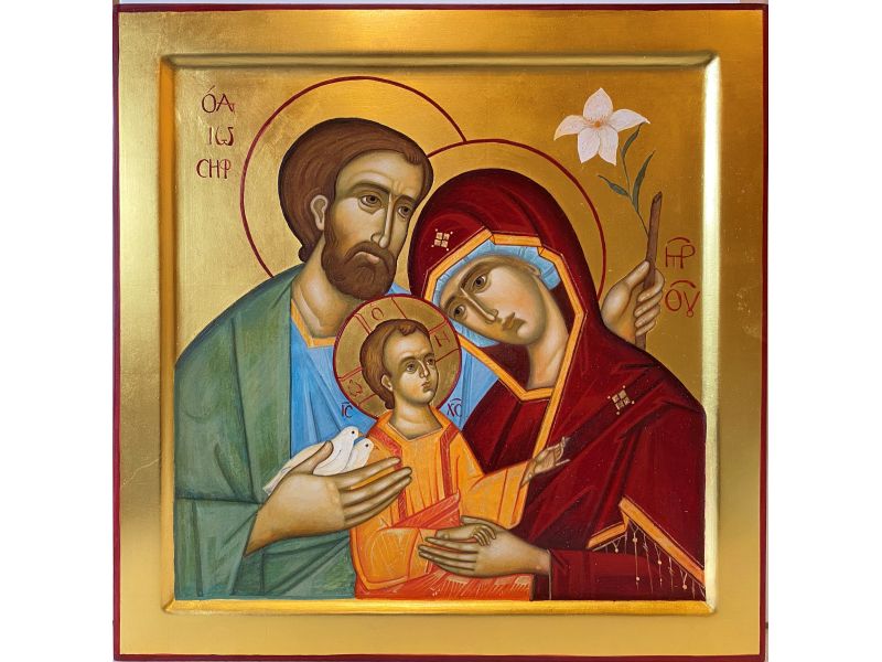 Icona Santa Famiglia 30x30 cm