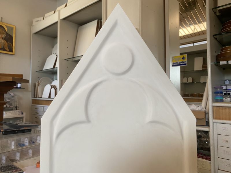 Tavola per icona in tiglio, modello PUNTARC, culla, zeppe, gesso