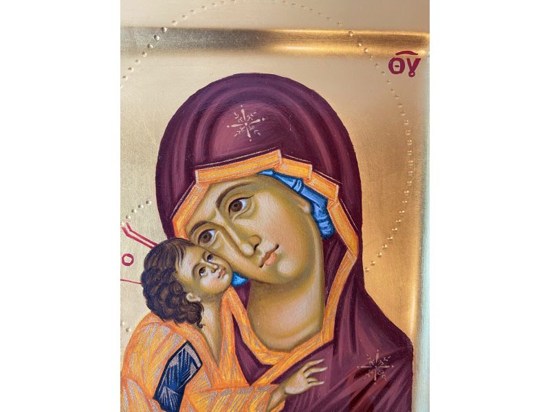 Miniature Mother of God of tenderness 13x15 cm
