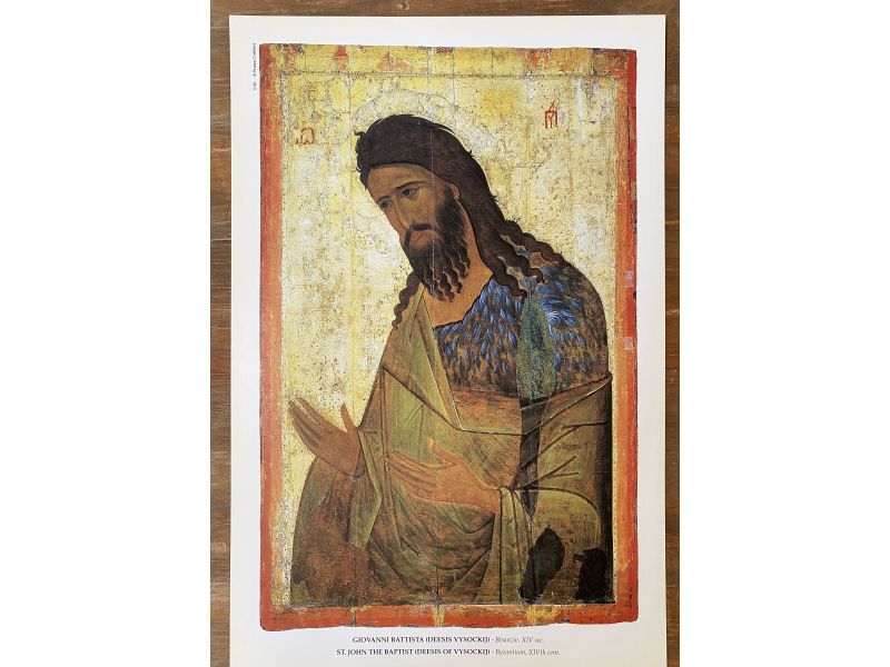 Icon print of St. John the Baptist (Deesis Vysockij)