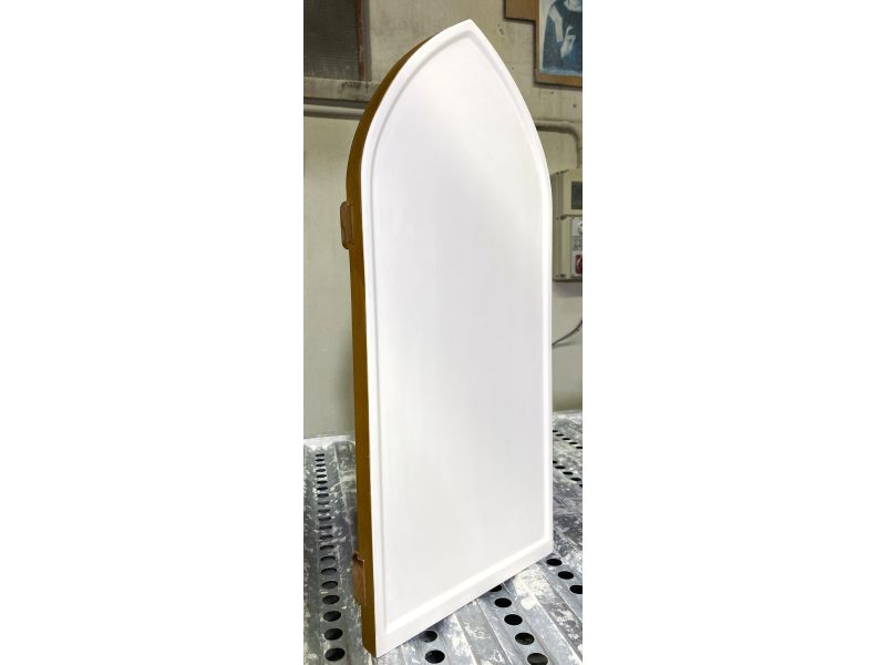 Icon board in linden, model U1, 31x68,5 cm (int. 28x64,5 cm), wedges, with gesso