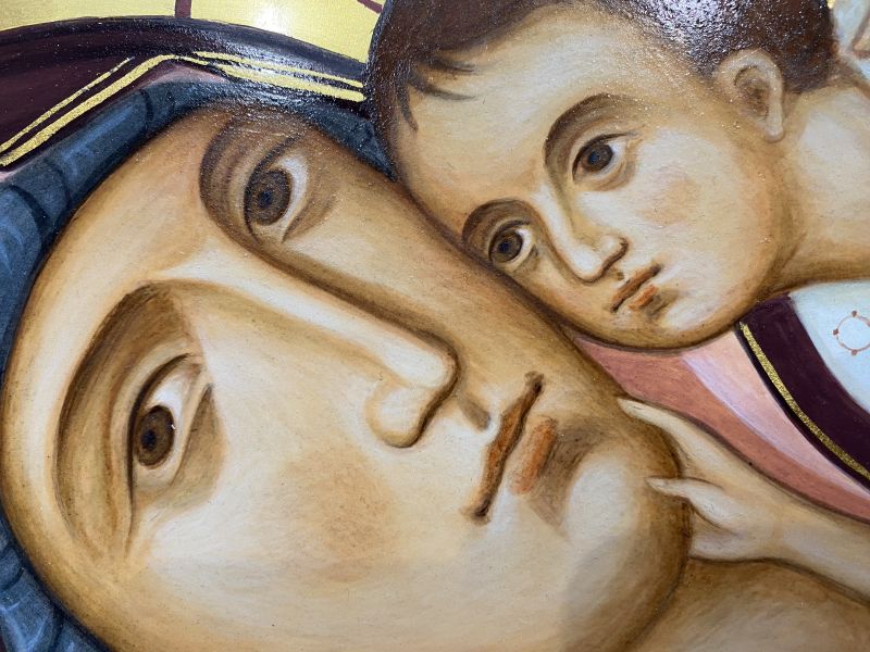 Icona Madre di Dio della Tenerezza 35x45 cm