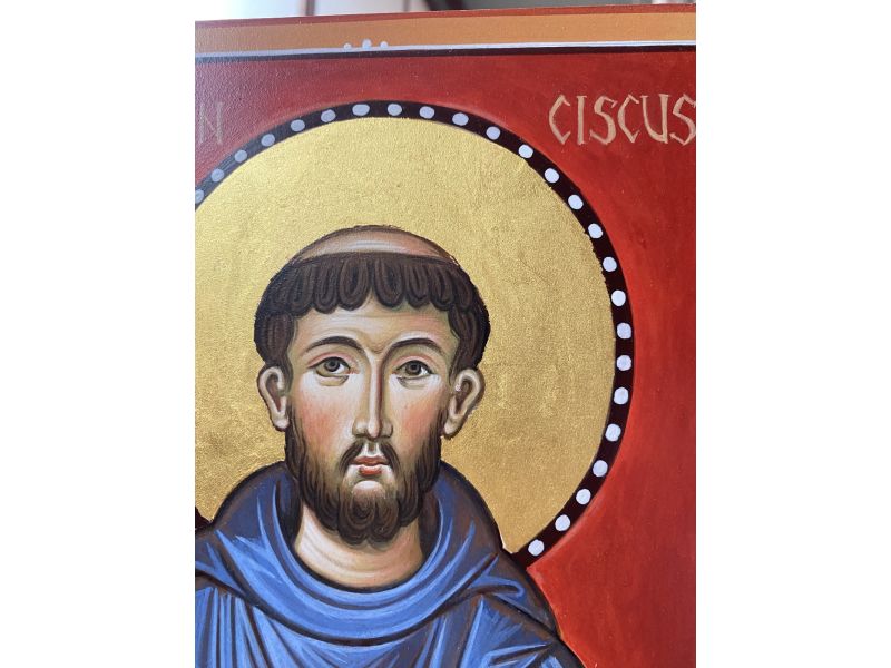 Icona di San Francesco 18x32 cm