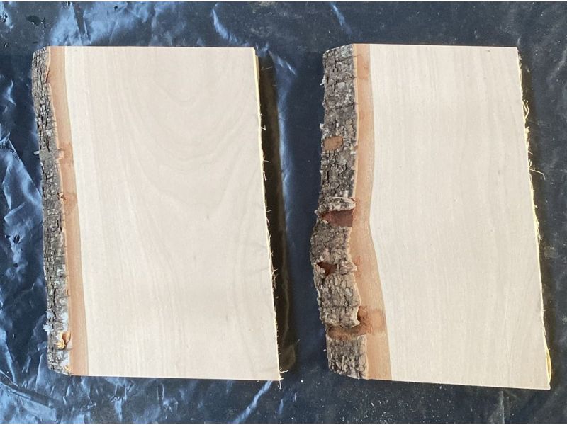 Pice unique en bois de BOULEAU massif, largeur 10-13 cm, hauteur 20-22 cm
