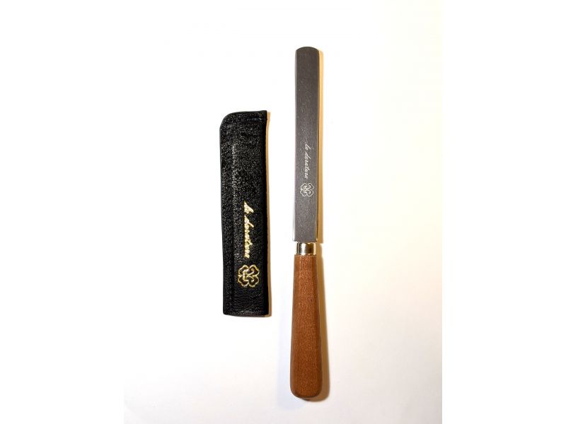 Small gilding knife with leather case, high quality PG