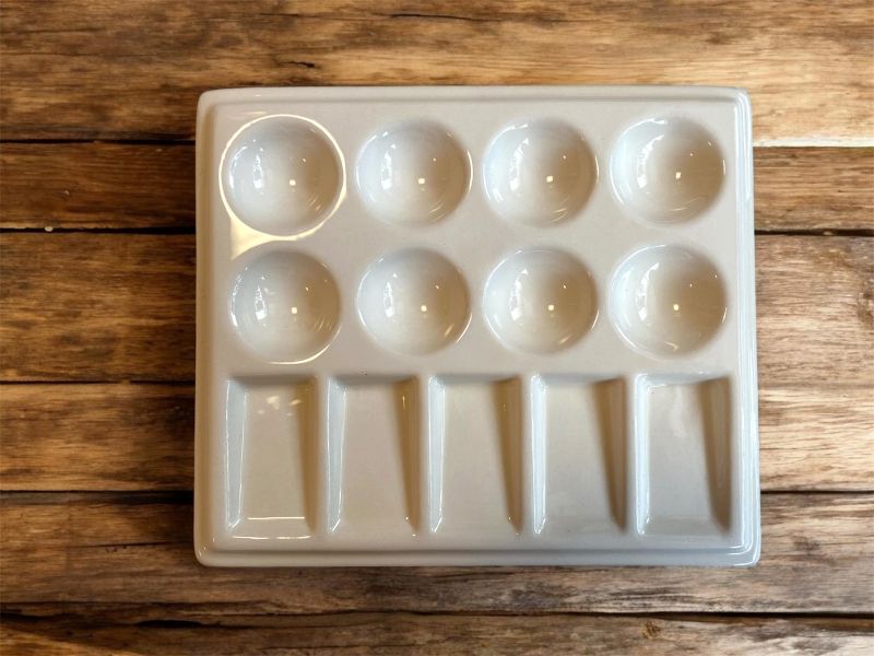 Rectangular ceramic palettes 19x16 cm MADE IN ITALY