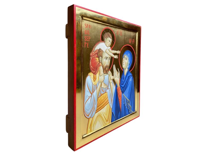 Icono pintado Sagrada Familia 30x35 cm