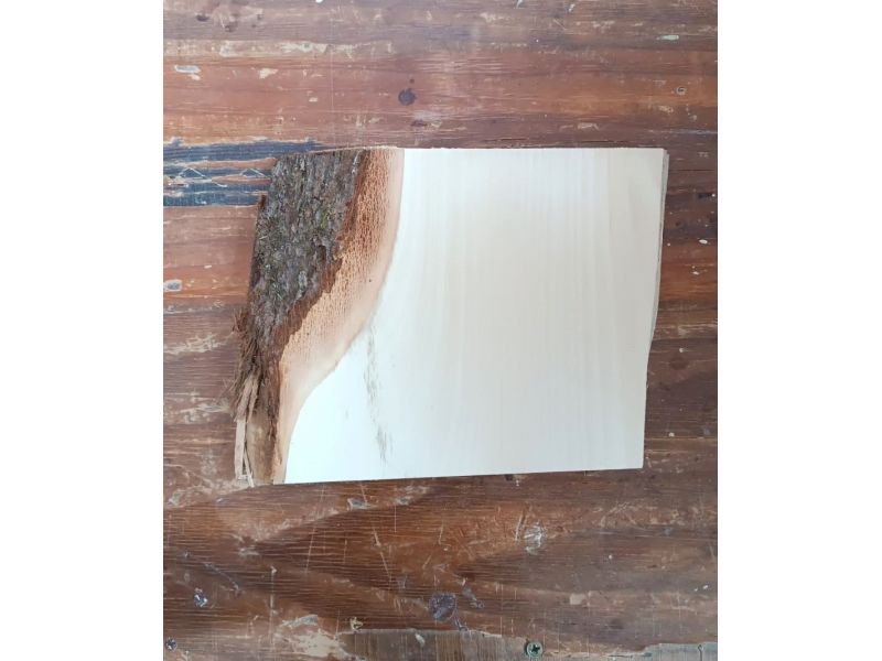 Pice unique en bois de tilleul massif, pour pyrogravure, 20x17 cm (oblique)