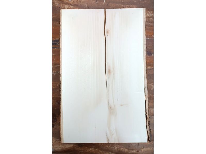 Pice unique en bois de tilleul massif, pour pyrogravure, 29x45 cm (avec fissure)