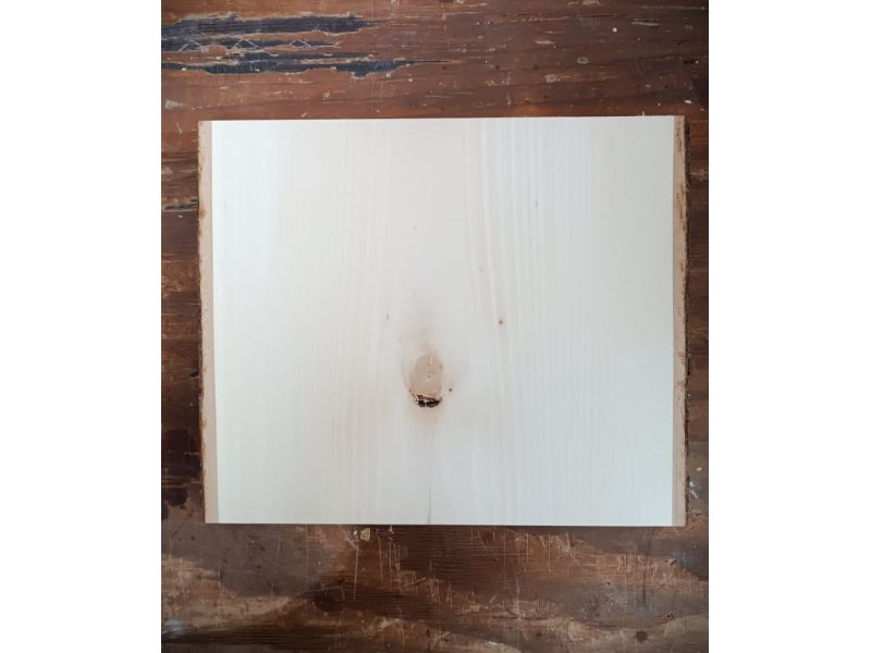 Pezzi misti in Tiglio con corteccia, per pirografia, 30x25 cm