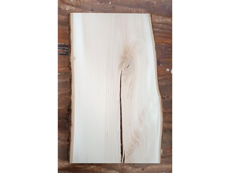 Pice unique en bois de tilleul massif, pour pyrogravure, 30x46,5 cm (avec fissure)