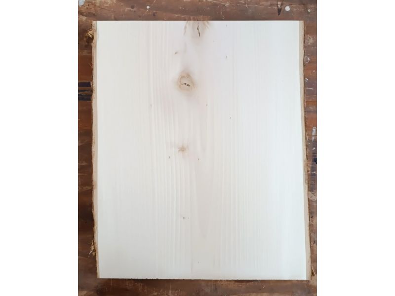 Pieza nica en madera maciza de tilo, para pirograbado, 37x45 cm