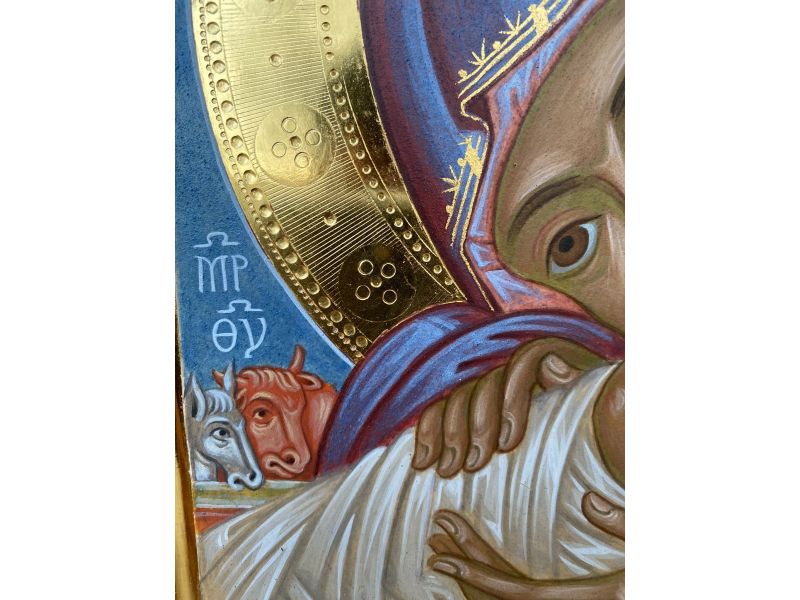 Icne de la Nativit, Vierge Marie avec l'enfant Jsus 24x32 cm