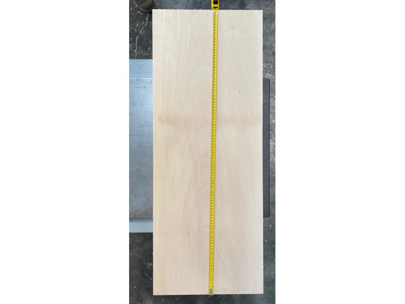 Unique piece in solid squared lime wood, light grain, for pyrography, 39x100 cm