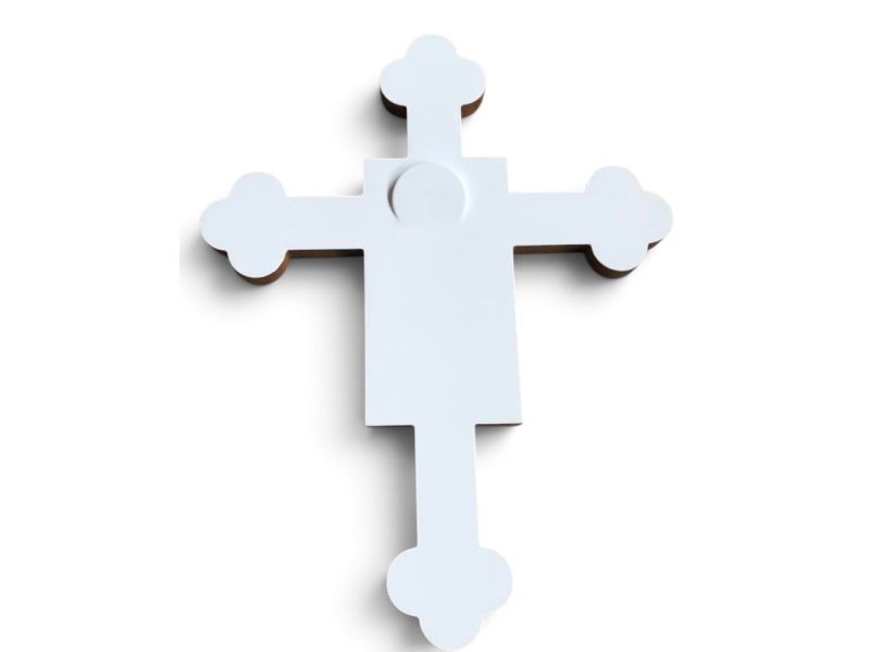 Altar Cross Variant B smooth, with raised aureole, with gesso