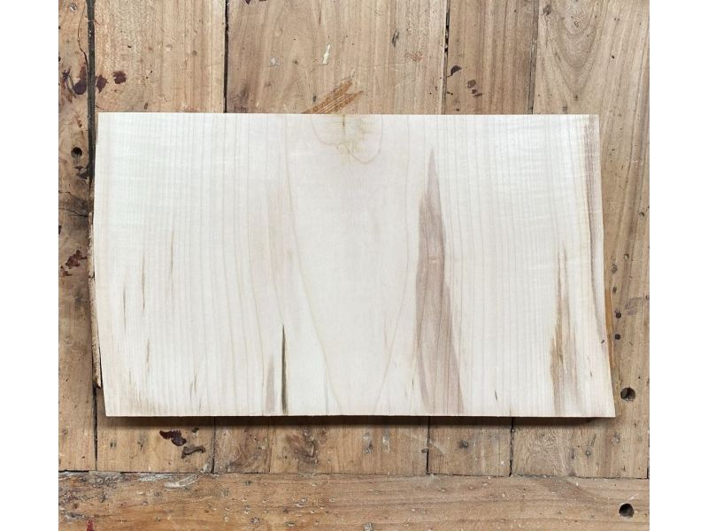 Pezzo unico in legno massiccio di Acero con smussi, per pirografia, 33x19 cm