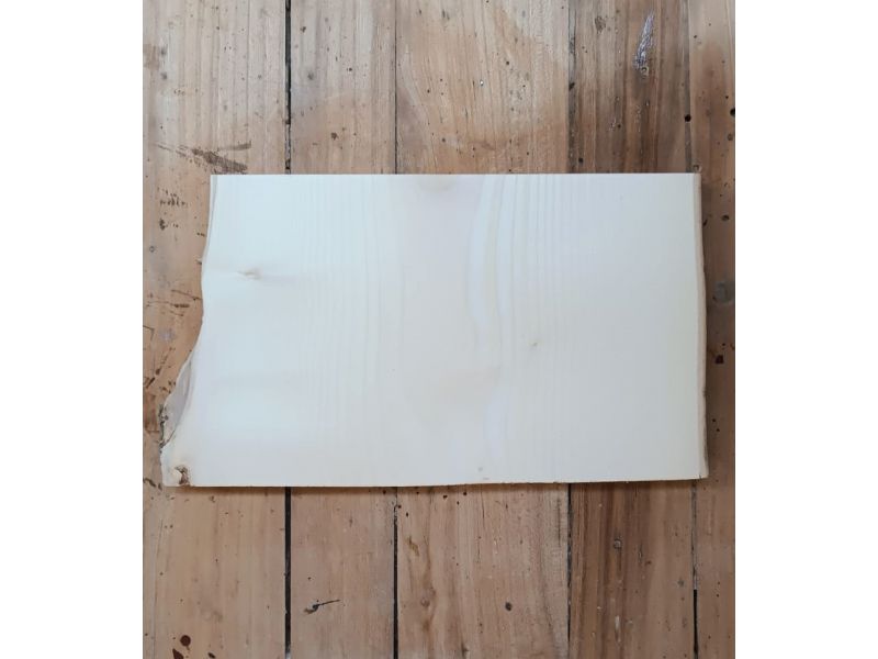 Pieza nica en madera maciza de arce, con corteza, para pirograbado, 26x16 cm