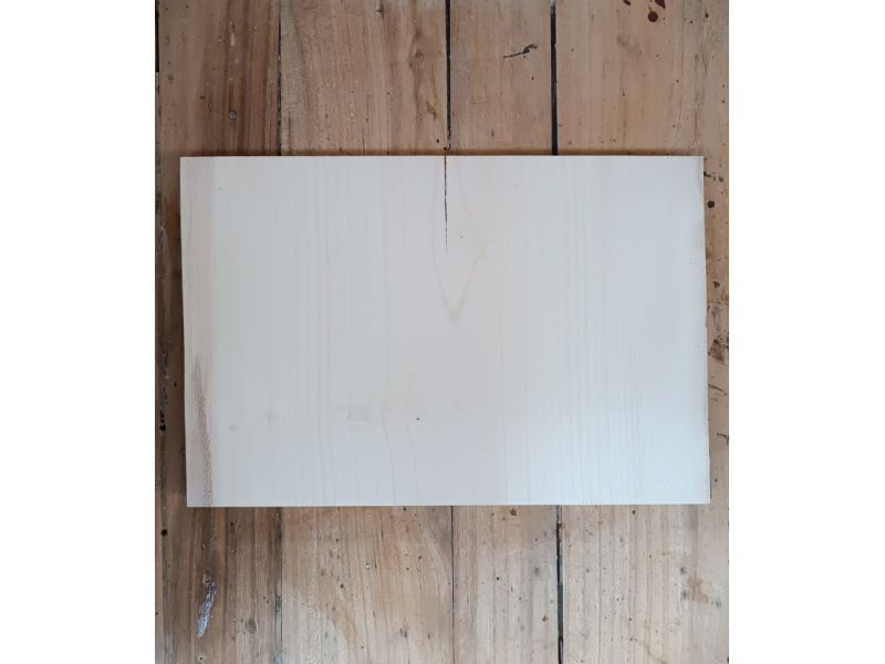 Pezzo unico in legno massiccio di Acero, con corteccia, per pirografia, 28x18 cm