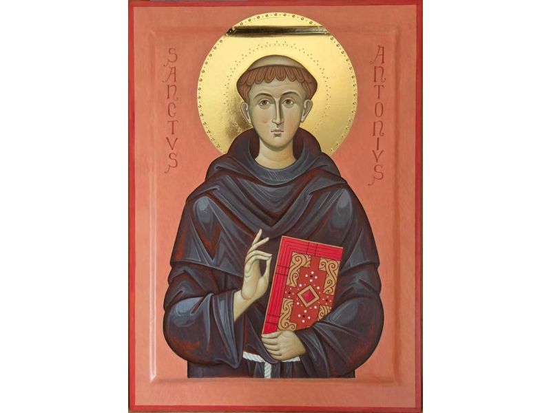 Icona dipinta, Sant'Antonio, 25x35 cm