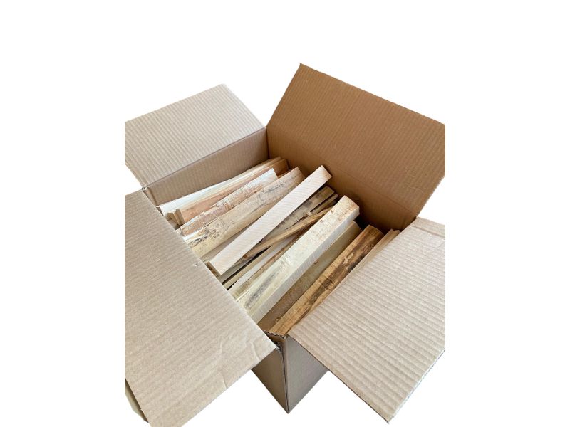 Box of firelighter woods in Linden 15 kg