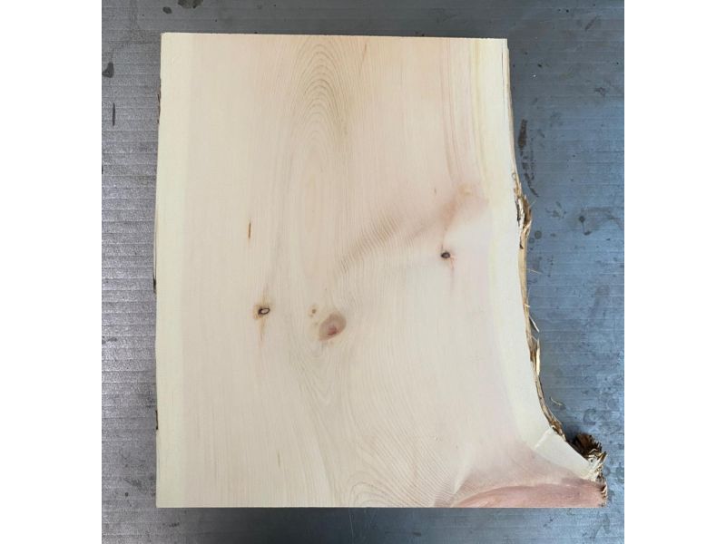 Unique piece in solid Swiss pine wood wood with bark, for pyrography, 25-30x35 cm