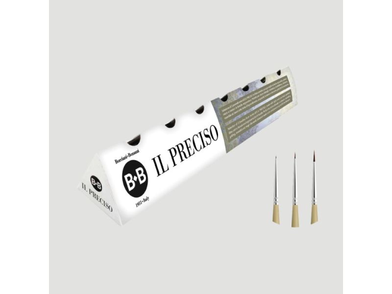 Confezione 3 Pennelli IL PRECISO Borciani e Bonazzi