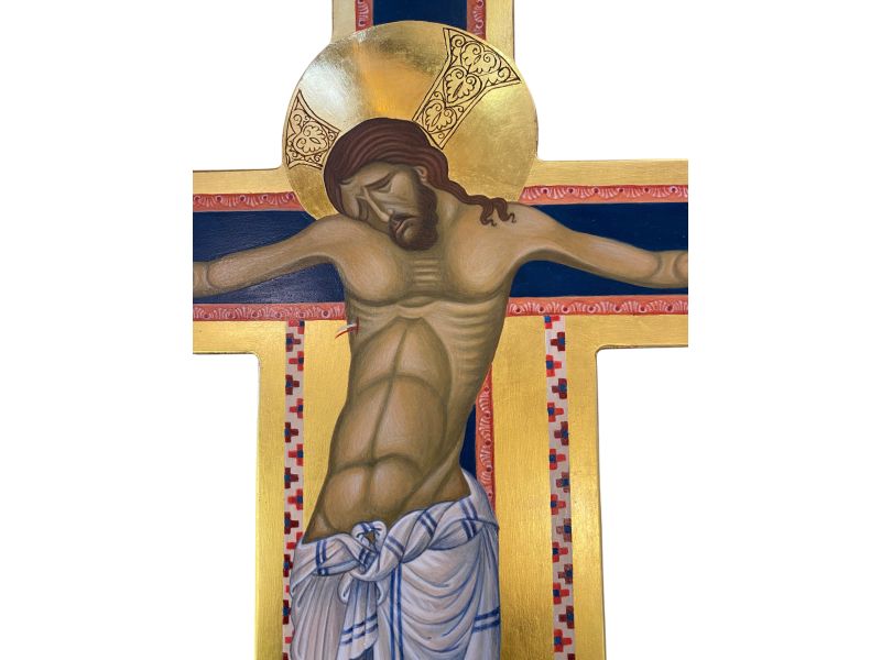Croix peinte de Santa Maria degli Angeli, hauteur 58 cm