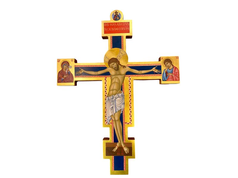 Croix peinte de Santa Maria degli Angeli, hauteur 58 cm
