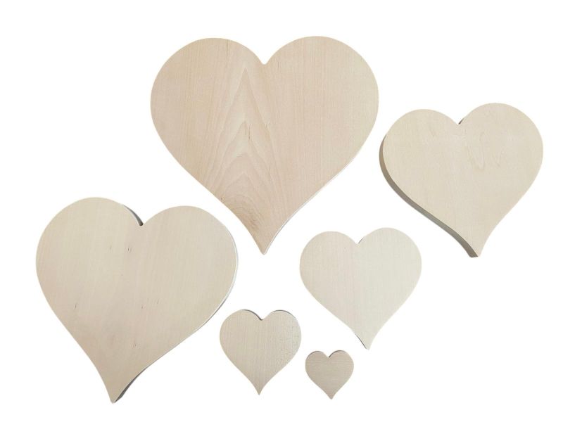 Linden wood heart, for decorations and pyrography
