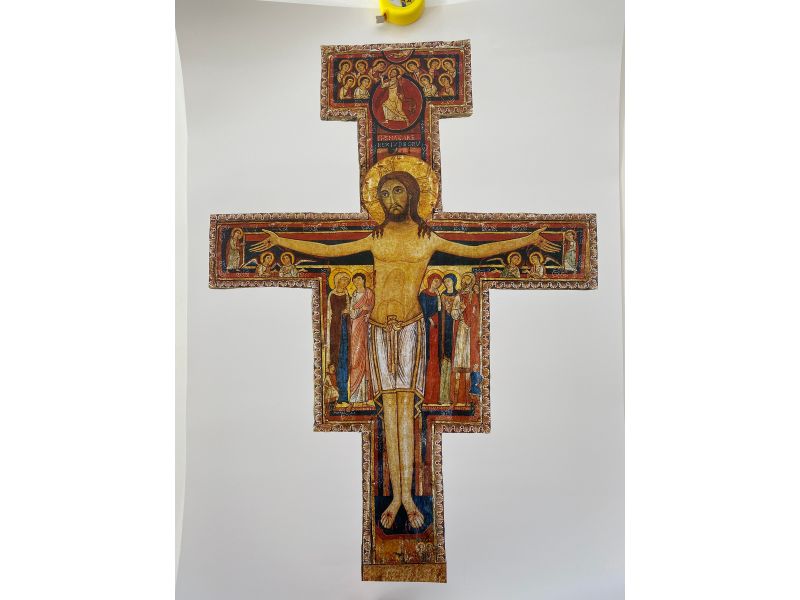 Estampado crucifijo de San Damiano