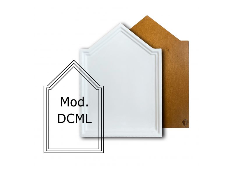 Planche d'icne en tilleul, modle DCML 25x35 cm, double cadre creuse, enduite