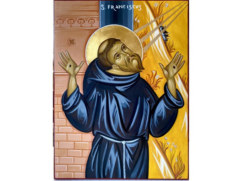 Icona di San Francesco 21x28 cm