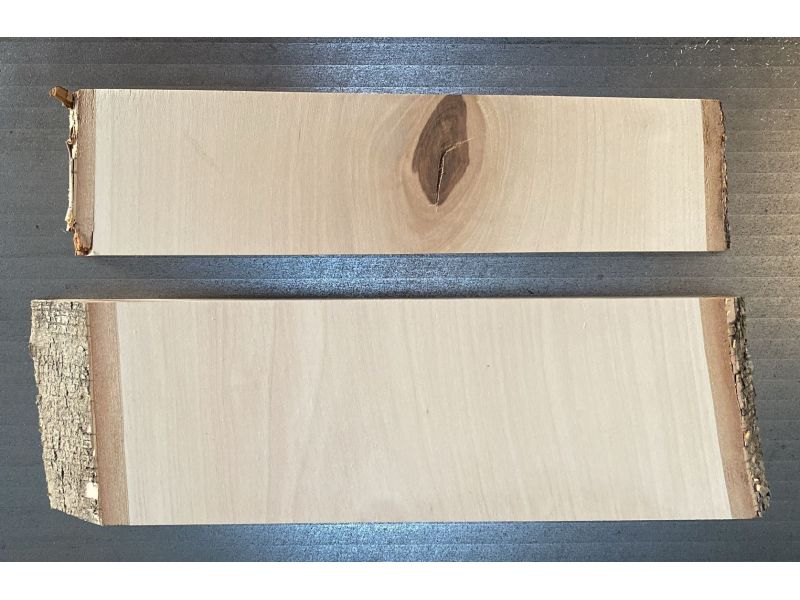 Pice unique en bois de BOULEAU massif, largeur 24-25 cm, hauteur 6-9 cm