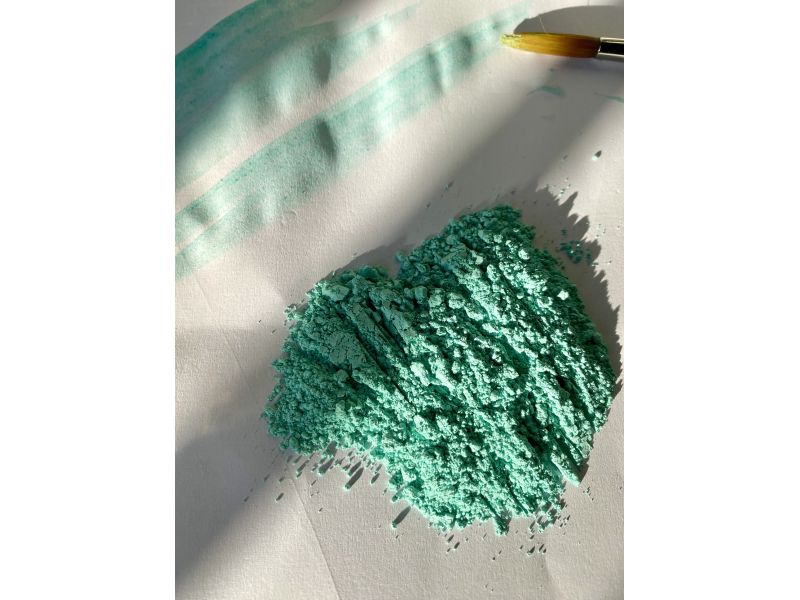 DIOPTASIO del Congo, minerale, pigmento macinato a 10 micron