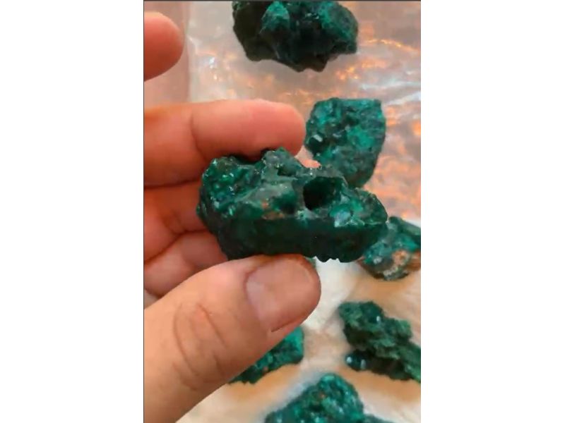 DIOPTASIO del Congo, minerale, pigmento macinato a 10 micron