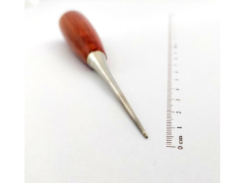 Buril redondo con mango de madera Dott nm. 0 dimetro 1 mm