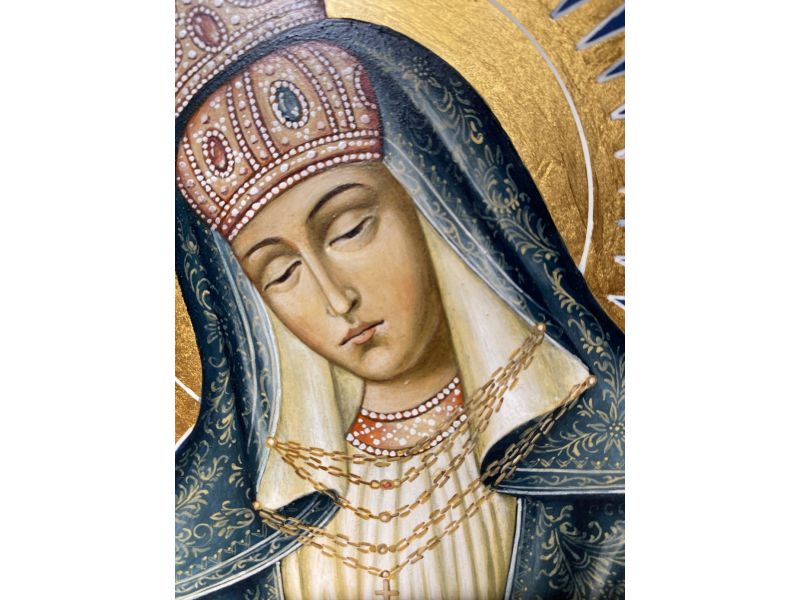 Icona, Nostra Signora della Porta dell'Aurora di Vilnius 25x25 cm