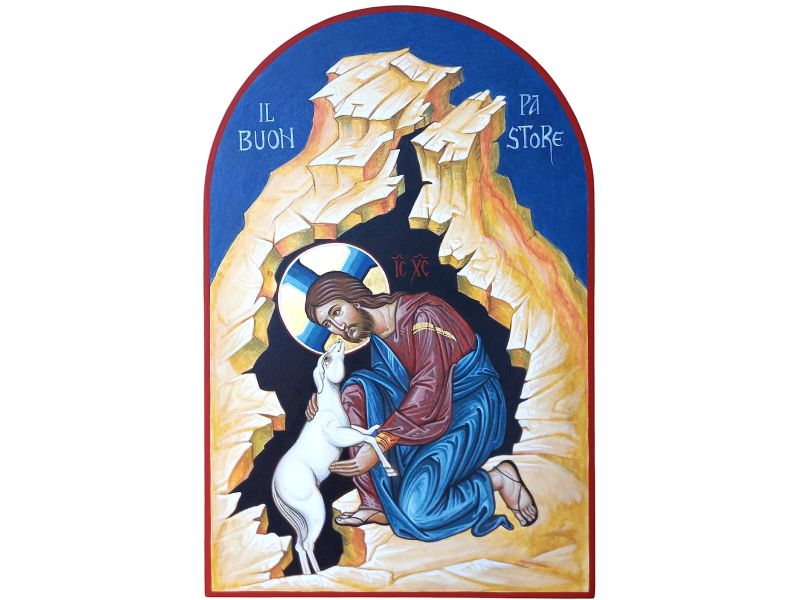 Good Shepherd icon 20x30 cm with bow