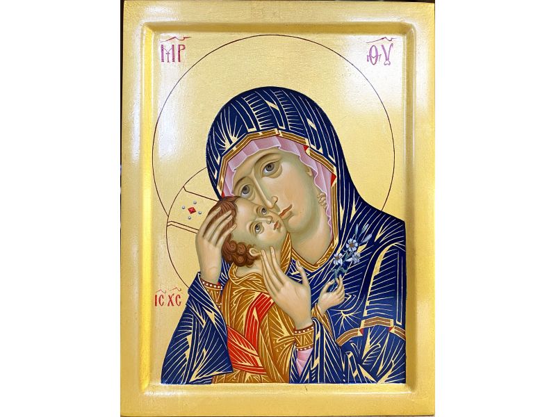 Icono Madre de Dios de la Ternura 19,5x25,5 cm