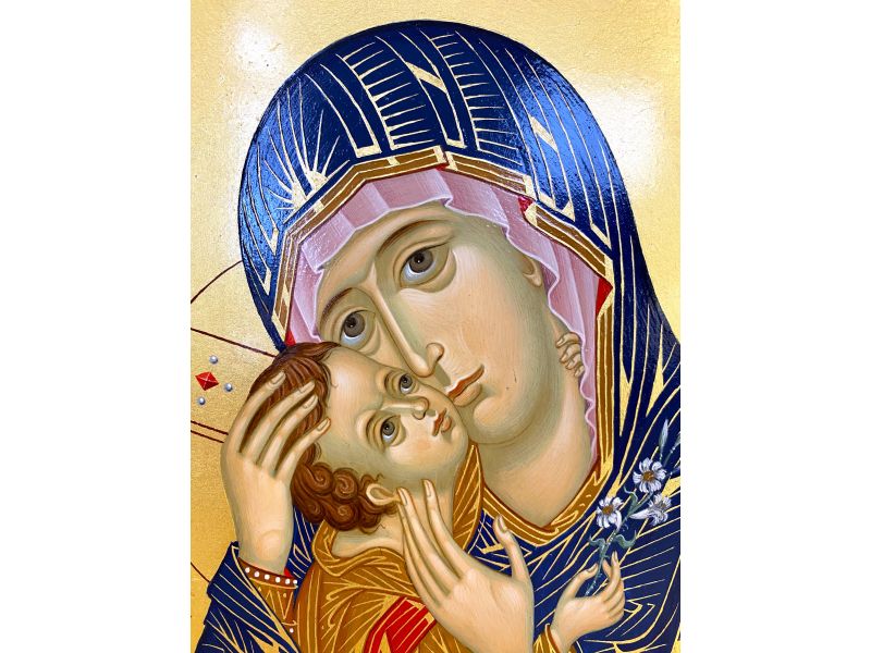 Icona Madre di Dio della Tenerezza 19,5x25,5 cm