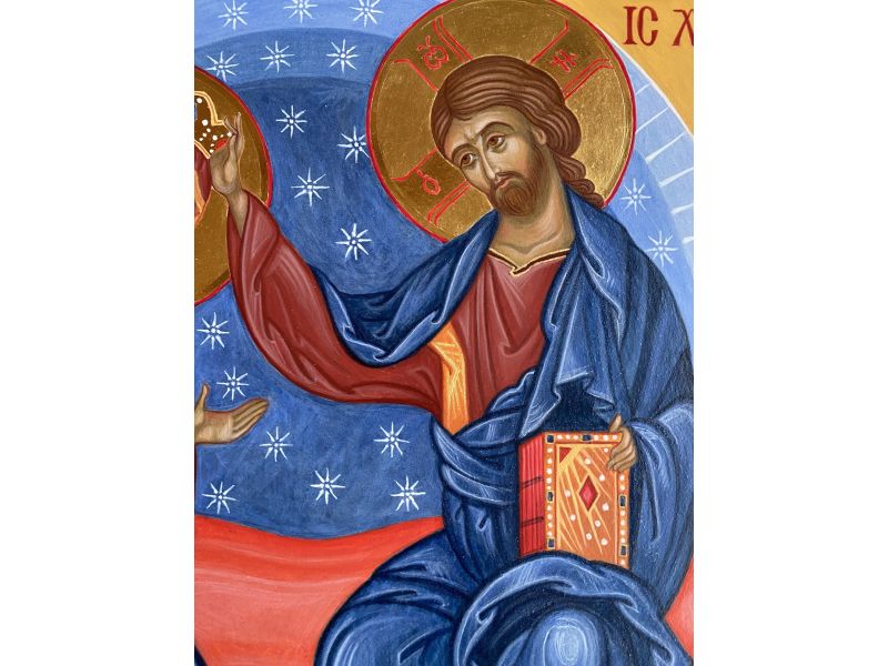 Icona incoronazione di Maria, 30x35 cm