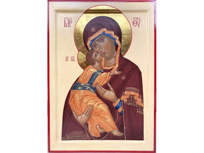 Icono, Madre de Dios de la Ternura Vladimir 25x35 cm