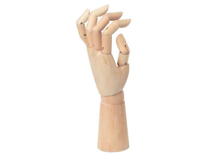 Links Hand in Holz cm. 30