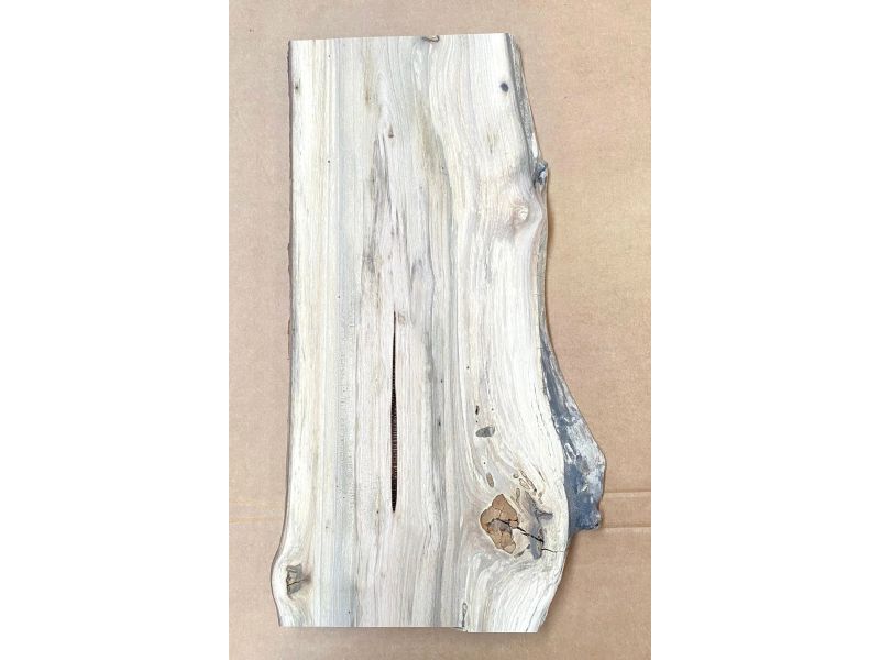 Pezzo unico in legno massiccio di NOCE, larghezza 22 cm, altezza 52 cm, CON FORI TARLO