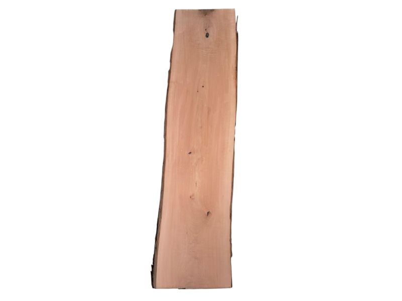 Pezzo in legno massiccio di pero con corteccia, per pirografia, 25x111 cm